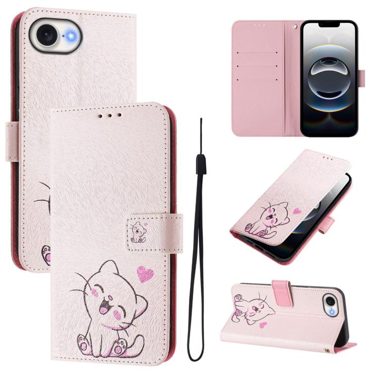 Funda de cuero para teléfono con patrón de dibujo artístico en color, For iPhone 16e / 17e, For iPhone 16 Pro Max