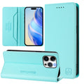 Estuche para teléfono de cuero con doble pliegue y succión magnética y RFID RC01, For iPhone 13 Pro Max, For iPhone 13 Pro, For iPhone 13 mini, For iPhone 12 / 12 Pro, For iPhone 12 Pro Max, For iPhone 12 mini
