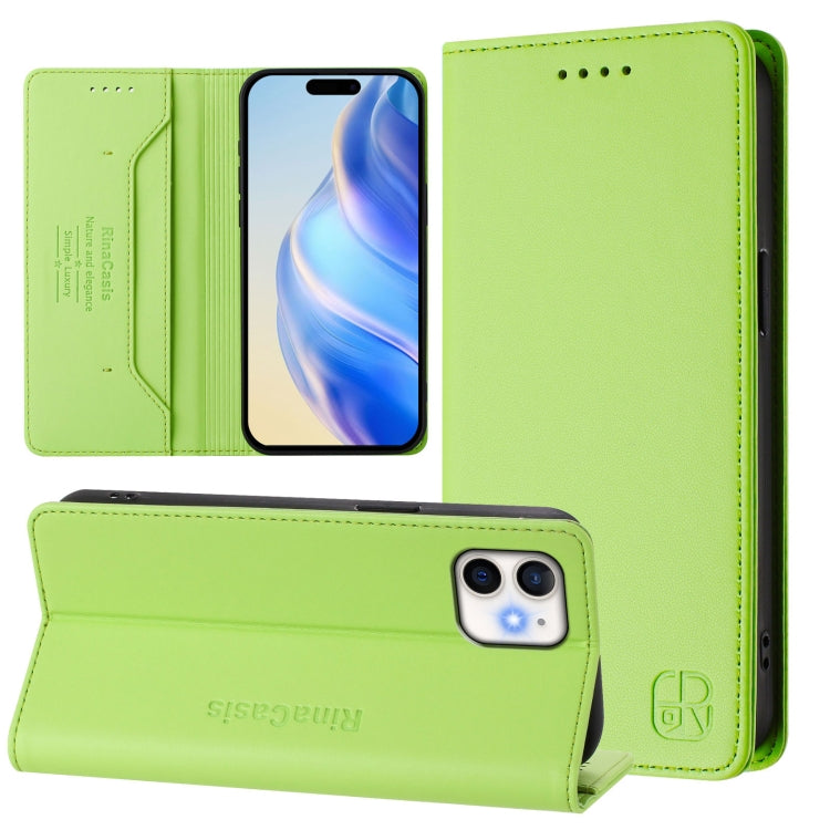 Estuche para teléfono de cuero con doble pliegue y succión magnética y RFID RC01, For iPhone 11 Pro Max, For iPhone 11, For iPhone 11 Pro, For iPhone X / XS, For iPhone XR, For iPhone XS Max