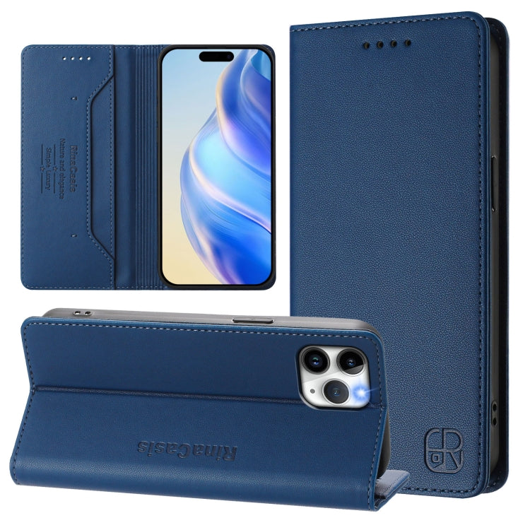 Estuche para teléfono de cuero con doble pliegue y succión magnética y RFID RC01, For iPhone 11 Pro Max, For iPhone 11, For iPhone 11 Pro, For iPhone X / XS, For iPhone XR, For iPhone XS Max