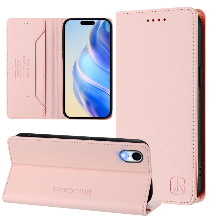 Estuche para teléfono de cuero con doble pliegue y succión magnética y RFID RC01, For iPhone 11 Pro Max, For iPhone 11, For iPhone 11 Pro, For iPhone X / XS, For iPhone XR, For iPhone XS Max