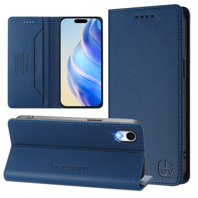 Estuche para teléfono de cuero con doble pliegue y succión magnética y RFID RC01, For iPhone 11 Pro Max, For iPhone 11, For iPhone 11 Pro, For iPhone X / XS, For iPhone XR, For iPhone XS Max