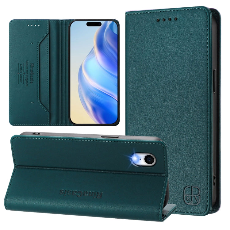 Estuche para teléfono de cuero con doble pliegue y succión magnética y RFID RC01, For iPhone 11 Pro Max, For iPhone 11, For iPhone 11 Pro, For iPhone X / XS, For iPhone XR, For iPhone XS Max