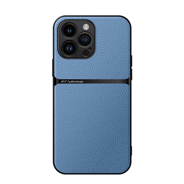 Funda para teléfono de piel de lichi con cobertura total magnética y resistente a los golpes, For iPhone 18 Pro, For iPhone 18 Pro Max, For iPhone 17e / 16e, For iPhone 17 Pro Max, For iPhone 17 Pro, For iPhone 17, For iPhone Air, For iPhone 16 Pro Max
