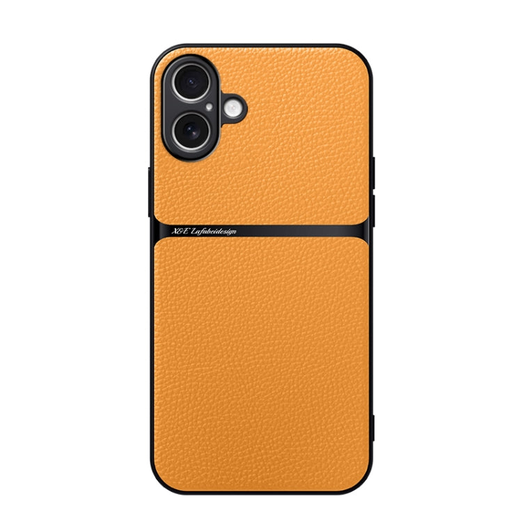 Funda para teléfono de piel de lichi con cobertura total magnética y resistente a los golpes, For iPhone 16 Pro, For iPhone 16 Plus, For iPhone 16, For iPhone 15 Pro Max, For iPhone 15 Pro, For iPhone 15 Plus, For iPhone 15, For iPhone 14 Plus