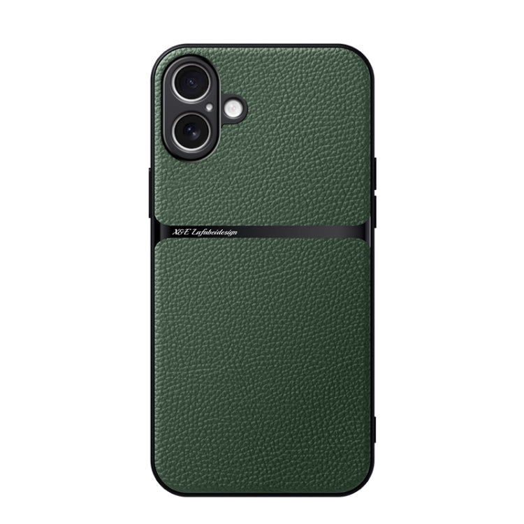 Funda para teléfono de piel de lichi con cobertura total magnética y resistente a los golpes, For iPhone 16 Pro, For iPhone 16 Plus, For iPhone 16, For iPhone 15 Pro Max, For iPhone 15 Pro, For iPhone 15 Plus, For iPhone 15, For iPhone 14 Plus