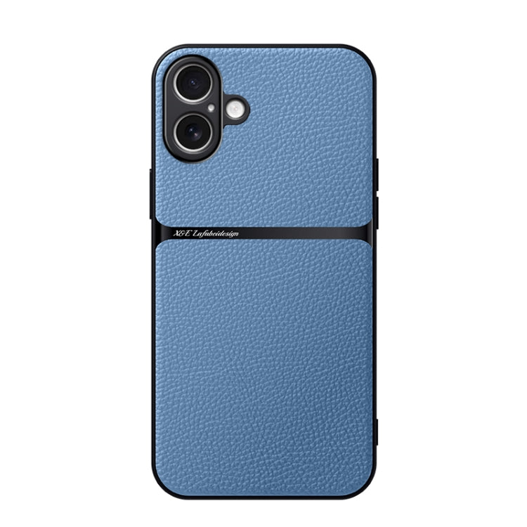 Funda para teléfono de piel de lichi con cobertura total magnética y resistente a los golpes, For iPhone 16 Pro, For iPhone 16 Plus, For iPhone 16, For iPhone 15 Pro Max, For iPhone 15 Pro, For iPhone 15 Plus, For iPhone 15, For iPhone 14 Plus