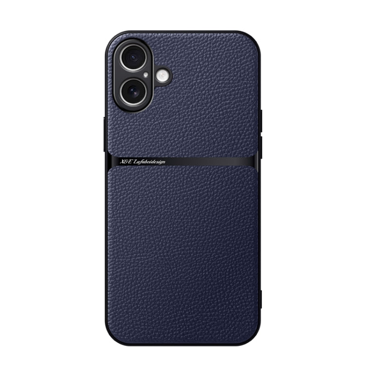 Funda para teléfono de piel de lichi con cobertura total magnética y resistente a los golpes, For iPhone 16 Pro, For iPhone 16 Plus, For iPhone 16, For iPhone 15 Pro Max, For iPhone 15 Pro, For iPhone 15 Plus, For iPhone 15, For iPhone 14 Plus