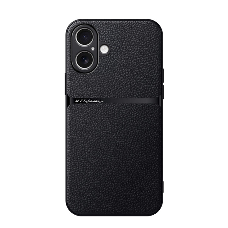 Funda para teléfono de piel de lichi con cobertura total magnética y resistente a los golpes, For iPhone 16, For iPhone 15 Pro Max, For iPhone 15 Pro, For iPhone 15 Plus, For iPhone 15, For iPhone 14 Plus, For iPhone 14, For iPhone 14 Pro