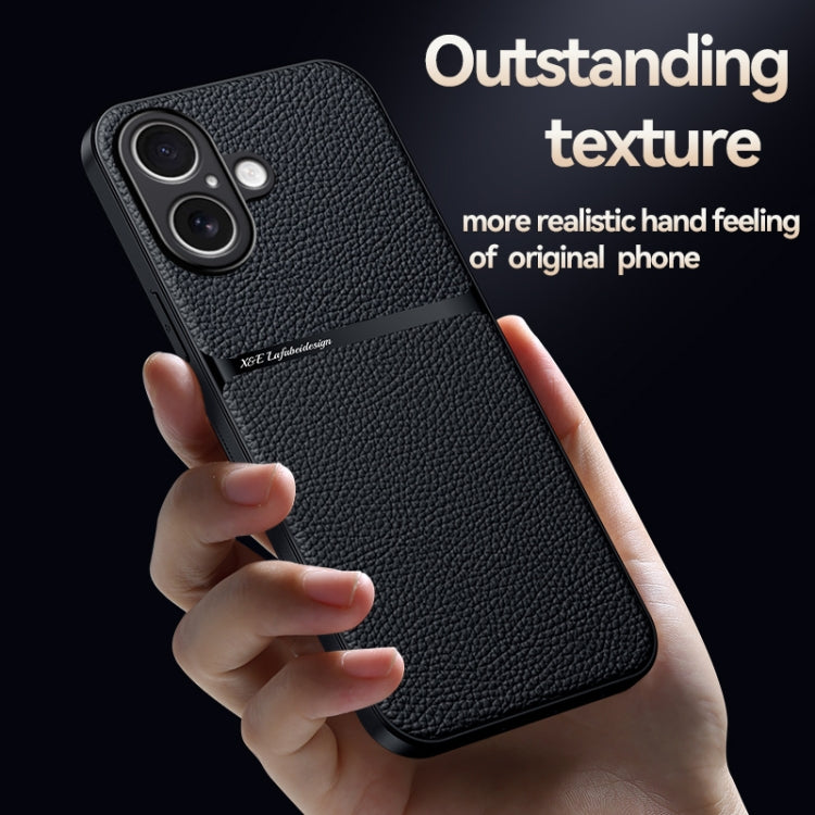 Funda para teléfono de piel de lichi con cobertura total magnética y resistente a los golpes, For iPhone 16, For iPhone 15 Pro Max, For iPhone 15 Pro, For iPhone 15 Plus, For iPhone 15, For iPhone 14 Plus, For iPhone 14, For iPhone 14 Pro