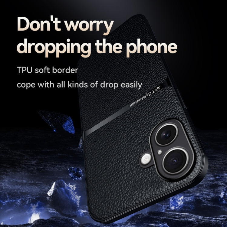 Funda para teléfono de piel de lichi con cobertura total magnética y resistente a los golpes, For iPhone 16, For iPhone 15 Pro Max, For iPhone 15 Pro, For iPhone 15 Plus, For iPhone 15, For iPhone 14 Plus, For iPhone 14, For iPhone 14 Pro