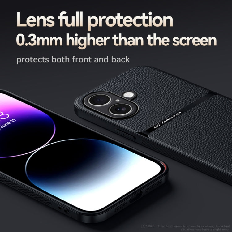 Funda para teléfono de piel de lichi con cobertura total magnética y resistente a los golpes, For iPhone 16, For iPhone 15 Pro Max, For iPhone 15 Pro, For iPhone 15 Plus, For iPhone 15, For iPhone 14 Plus, For iPhone 14, For iPhone 14 Pro