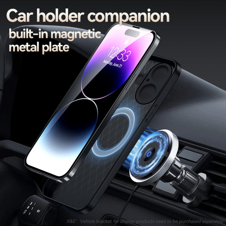 Funda para teléfono de piel de lichi con cobertura total magnética y resistente a los golpes, For iPhone 16, For iPhone 15 Pro Max, For iPhone 15 Pro, For iPhone 15 Plus, For iPhone 15, For iPhone 14 Plus, For iPhone 14, For iPhone 14 Pro