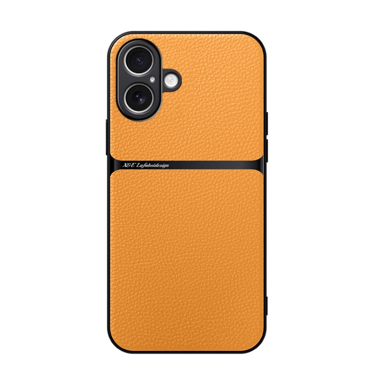 Funda para teléfono de piel de lichi con cobertura total magnética y resistente a los golpes, For iPhone 16 Pro, For iPhone 16 Plus, For iPhone 16, For iPhone 15 Pro Max, For iPhone 15 Pro, For iPhone 15 Plus, For iPhone 15, For iPhone 14 Plus