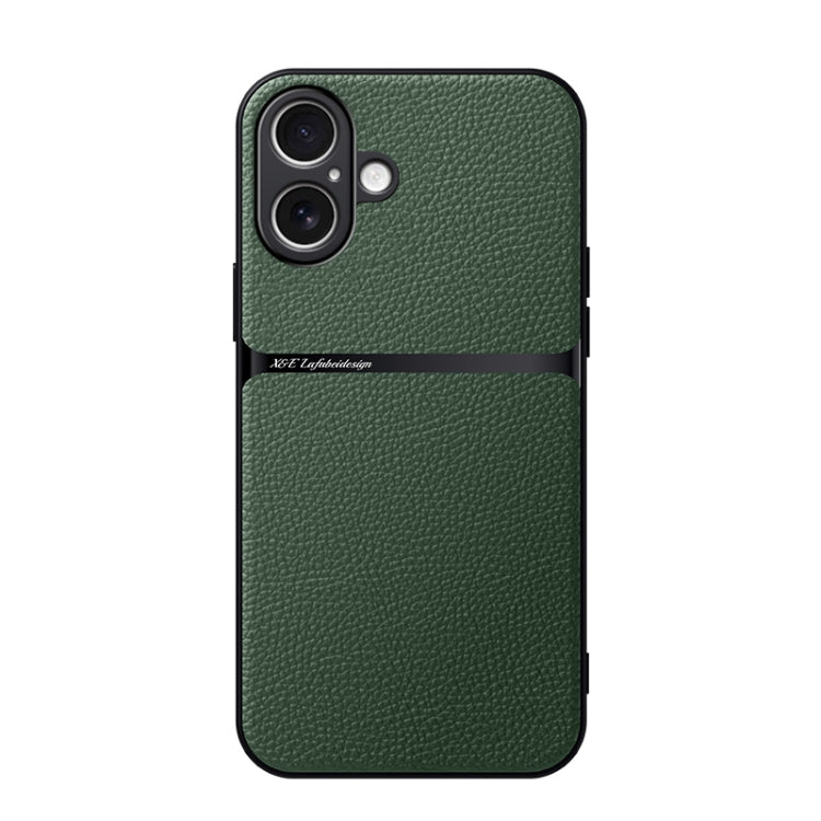 Funda para teléfono de piel de lichi con cobertura total magnética y resistente a los golpes, For iPhone 16 Pro, For iPhone 16 Plus, For iPhone 16, For iPhone 15 Pro Max, For iPhone 15 Pro, For iPhone 15 Plus, For iPhone 15, For iPhone 14 Plus