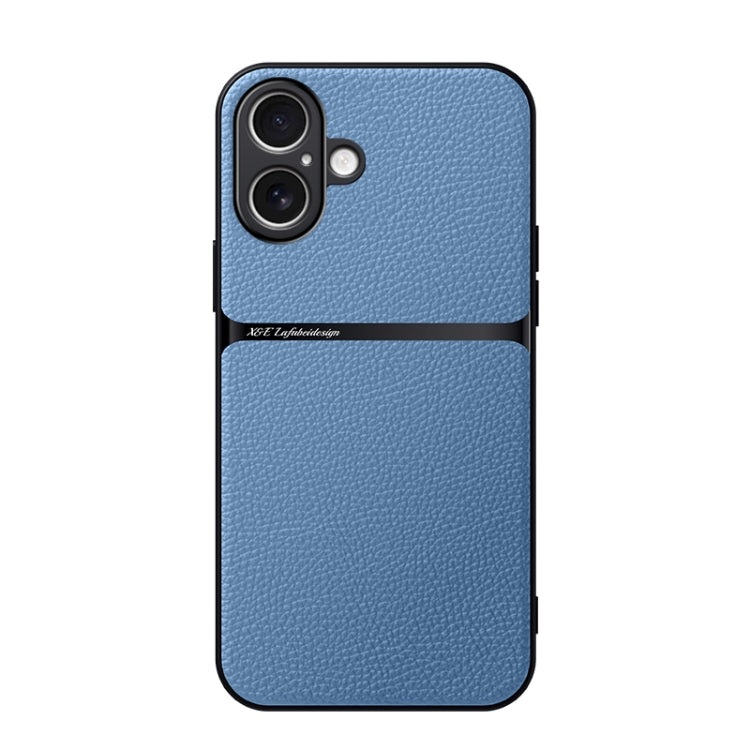 Funda para teléfono de piel de lichi con cobertura total magnética y resistente a los golpes, For iPhone 16 Pro, For iPhone 16 Plus, For iPhone 16, For iPhone 15 Pro Max, For iPhone 15 Pro, For iPhone 15 Plus, For iPhone 15, For iPhone 14 Plus
