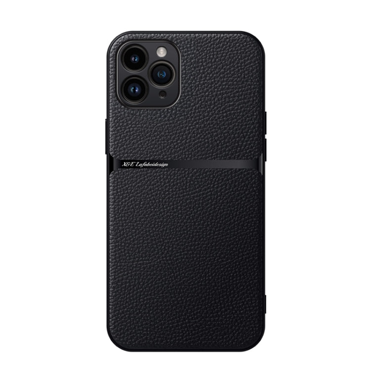 Funda para teléfono de piel de lichi con cobertura total magnética y resistente a los golpes, For iPhone 11, For iPhone 11 Pro, For iPhone X / XS, For iPhone XR, For iPhone XS Max