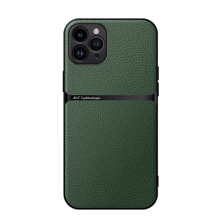 Funda para teléfono de piel de lichi con cobertura total magnética y resistente a los golpes, For iPhone 11, For iPhone 11 Pro, For iPhone X / XS, For iPhone XR, For iPhone XS Max