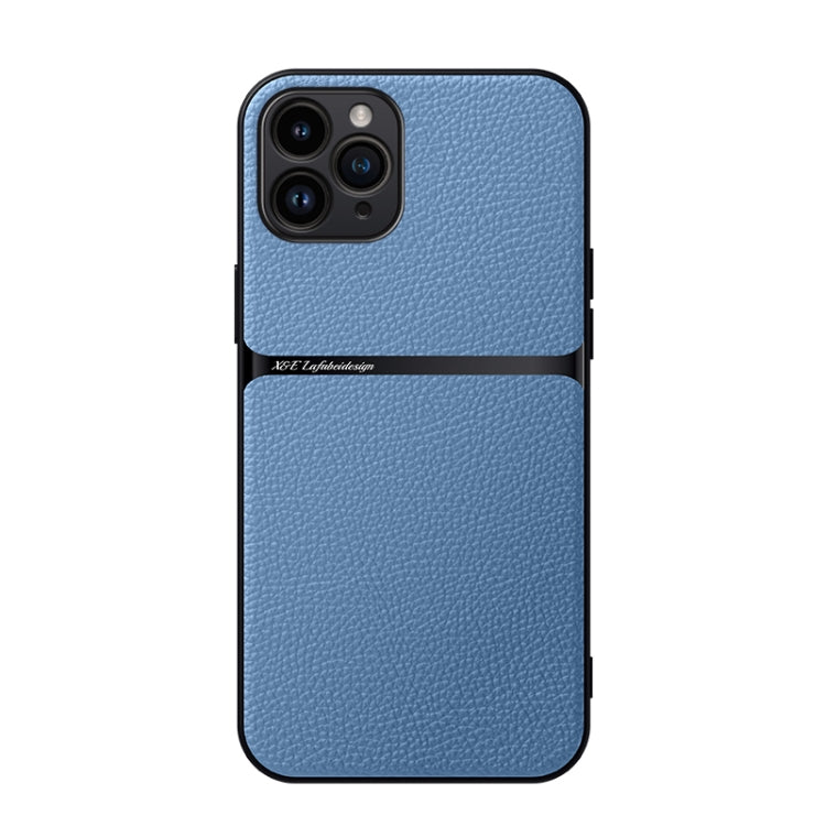 Funda para teléfono de piel de lichi con cobertura total magnética y resistente a los golpes, For iPhone 11, For iPhone 11 Pro, For iPhone X / XS, For iPhone XR, For iPhone XS Max