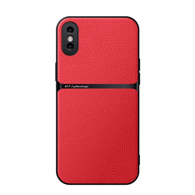 Funda para teléfono de piel de lichi con cobertura total magnética y resistente a los golpes, For iPhone 11, For iPhone 11 Pro, For iPhone X / XS, For iPhone XR, For iPhone XS Max