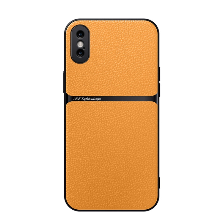 Funda para teléfono de piel de lichi con cobertura total magnética y resistente a los golpes, For iPhone 11, For iPhone 11 Pro, For iPhone X / XS, For iPhone XR, For iPhone XS Max