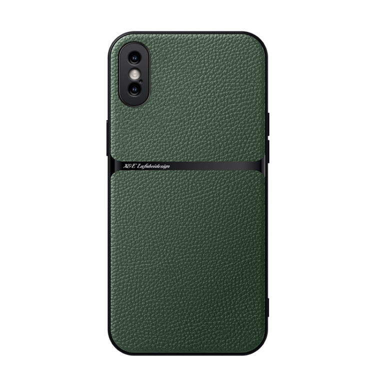 Funda para teléfono de piel de lichi con cobertura total magnética y resistente a los golpes, For iPhone 11, For iPhone 11 Pro, For iPhone X / XS, For iPhone XR, For iPhone XS Max