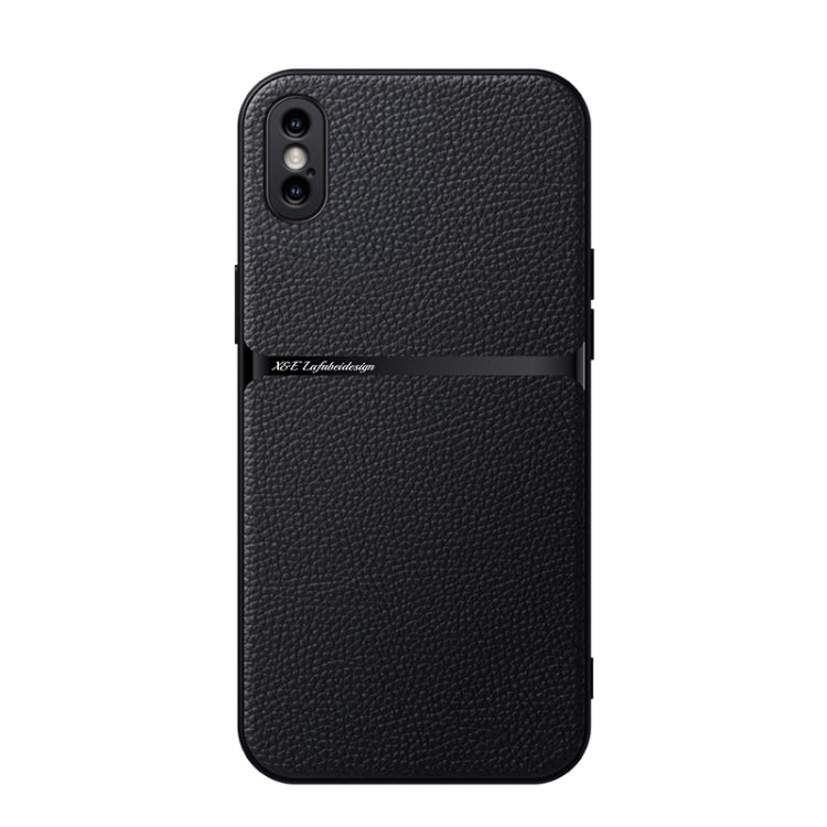 Funda para teléfono de piel de lichi con cobertura total magnética y resistente a los golpes, For iPhone 11, For iPhone 11 Pro, For iPhone X / XS, For iPhone XR, For iPhone XS Max