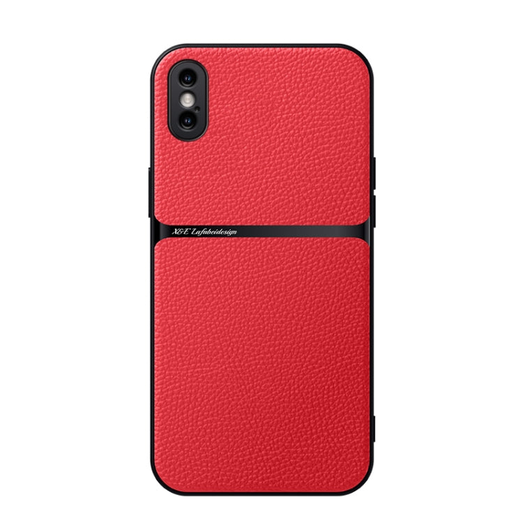 Funda para teléfono de piel de lichi con cobertura total magnética y resistente a los golpes, For iPhone 11, For iPhone 11 Pro, For iPhone X / XS, For iPhone XR, For iPhone XS Max
