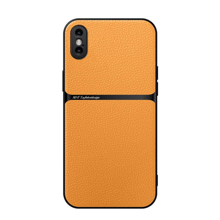 Funda para teléfono de piel de lichi con cobertura total magnética y resistente a los golpes, For iPhone 11, For iPhone 11 Pro, For iPhone X / XS, For iPhone XR, For iPhone XS Max