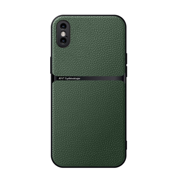 Funda para teléfono de piel de lichi con cobertura total magnética y resistente a los golpes, For iPhone 11, For iPhone 11 Pro, For iPhone X / XS, For iPhone XR, For iPhone XS Max