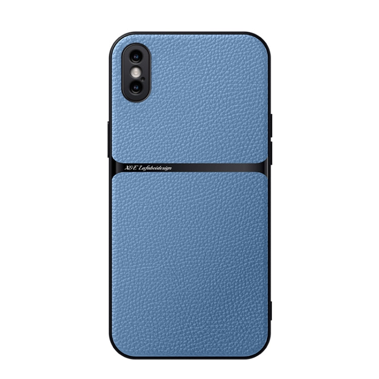 Funda para teléfono de piel de lichi con cobertura total magnética y resistente a los golpes, For iPhone 11, For iPhone 11 Pro, For iPhone X / XS, For iPhone XR, For iPhone XS Max