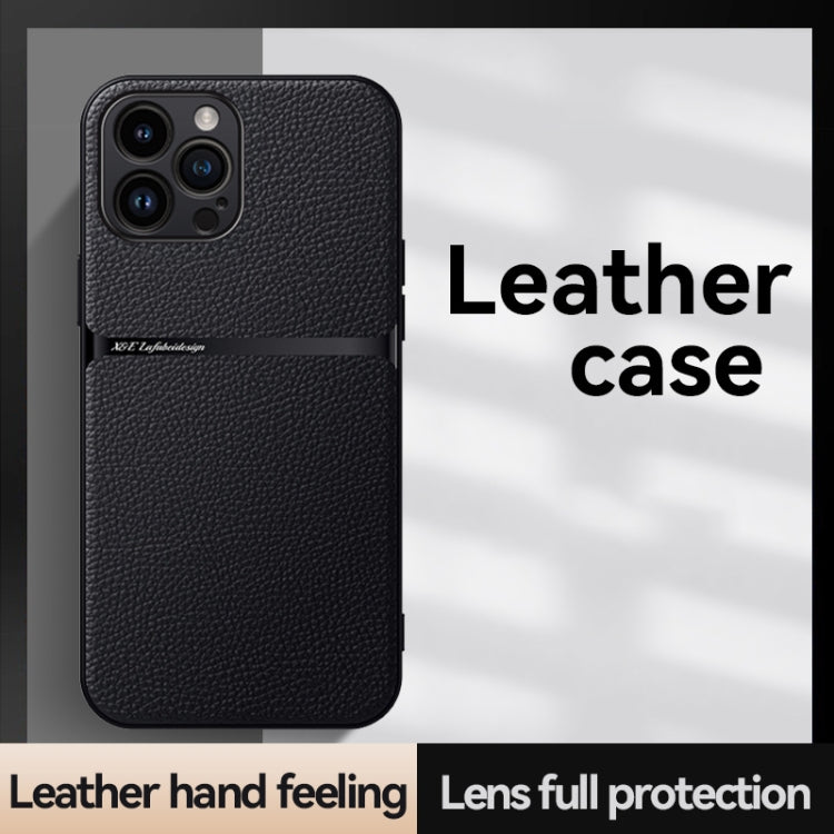 Funda para teléfono de piel de lichi con cobertura total magnética y resistente a los golpes, For iPhone 12 Pro, For iPhone 11 Pro Max, For iPhone 11, For iPhone 11 Pro, For iPhone X / XS, For iPhone XR, For iPhone XS Max