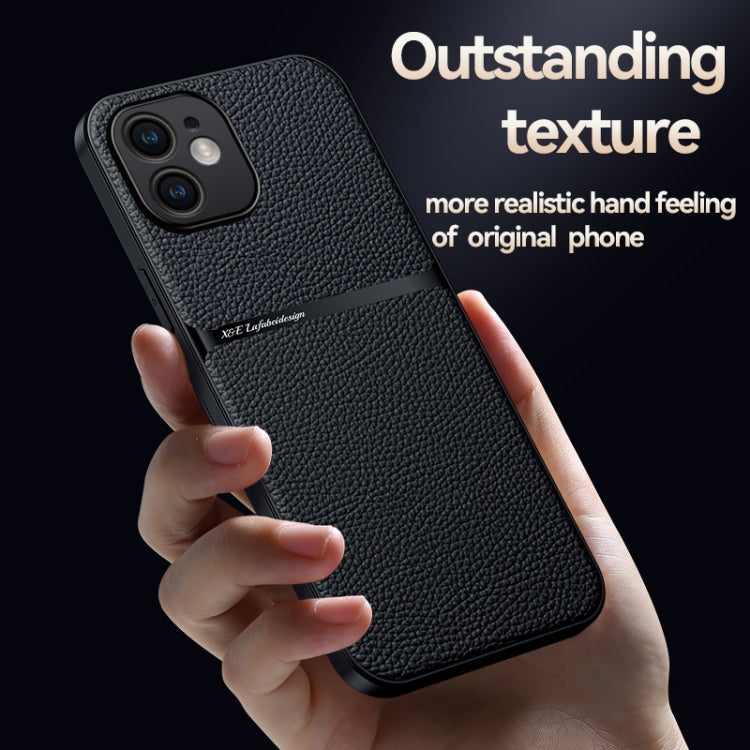 Funda para teléfono de piel de lichi con cobertura total magnética y resistente a los golpes, For iPhone 11, For iPhone 11 Pro, For iPhone X / XS, For iPhone XR, For iPhone XS Max