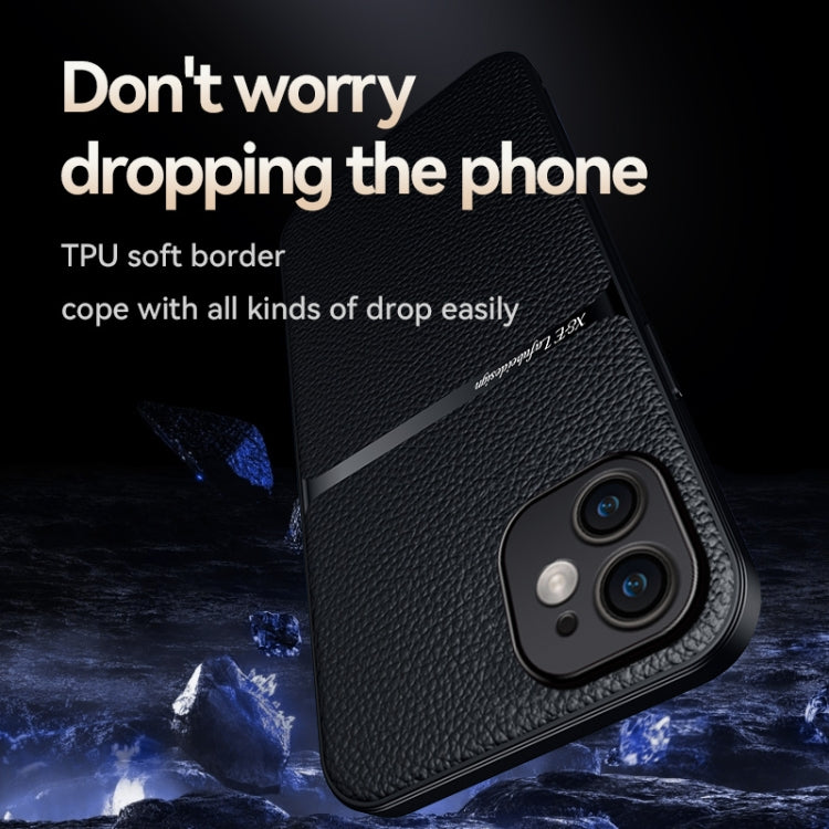 Funda para teléfono de piel de lichi con cobertura total magnética y resistente a los golpes, For iPhone 11, For iPhone 11 Pro, For iPhone X / XS, For iPhone XR, For iPhone XS Max