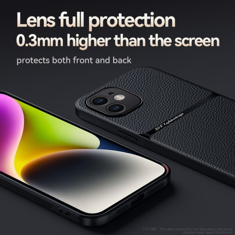Funda para teléfono de piel de lichi con cobertura total magnética y resistente a los golpes, For iPhone 11, For iPhone 11 Pro, For iPhone X / XS, For iPhone XR, For iPhone XS Max