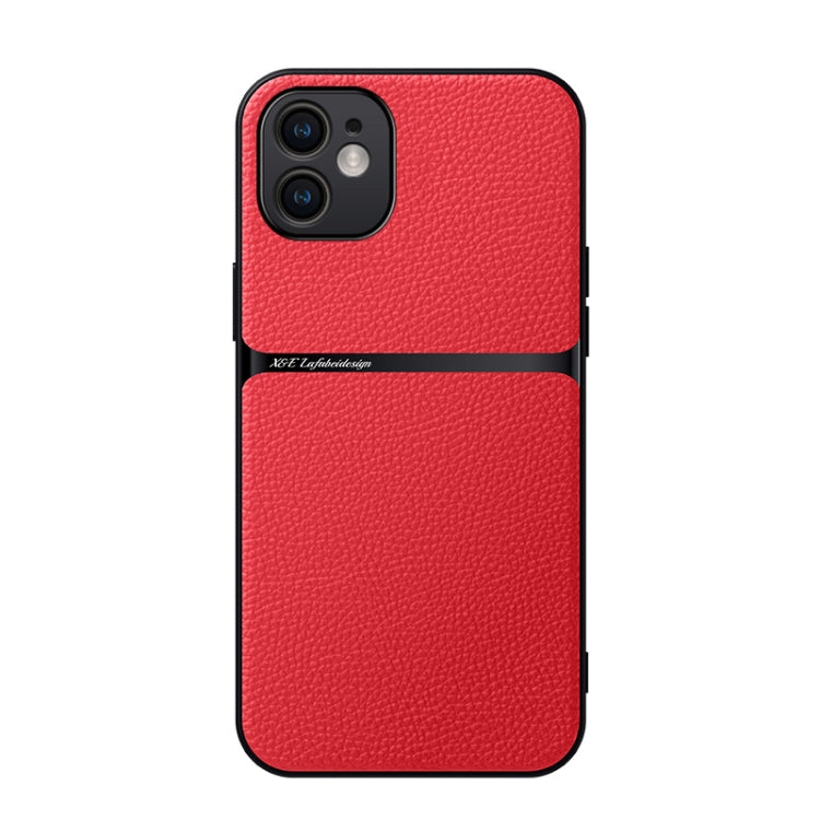 Funda para teléfono de piel de lichi con cobertura total magnética y resistente a los golpes, For iPhone 11, For iPhone 11 Pro, For iPhone X / XS, For iPhone XR, For iPhone XS Max