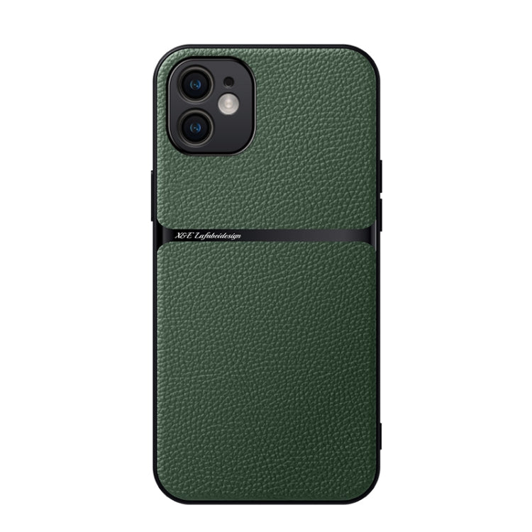 Funda para teléfono de piel de lichi con cobertura total magnética y resistente a los golpes, For iPhone 11, For iPhone 11 Pro, For iPhone X / XS, For iPhone XR, For iPhone XS Max