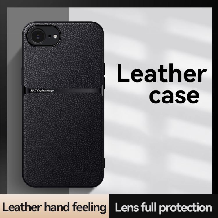 Funda para teléfono de piel de lichi con cobertura total magnética y resistente a los golpes, For iPhone 17e / 16e, For iPhone 17 Pro Max, For iPhone 17 Pro, For iPhone 17, For iPhone Air, For iPhone 16 Pro Max, For iPhone 16 Pro, For iPhone 16 Plus