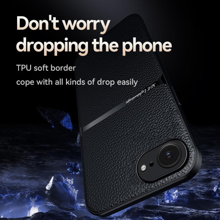 Funda para teléfono de piel de lichi con cobertura total magnética y resistente a los golpes, For iPhone 17e / 16e, For iPhone 17 Pro Max, For iPhone 17 Pro, For iPhone 17, For iPhone Air, For iPhone 16 Pro Max, For iPhone 16 Pro, For iPhone 16 Plus