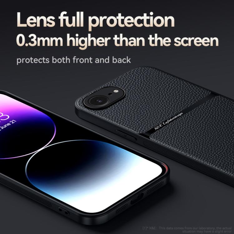 Funda para teléfono de piel de lichi con cobertura total magnética y resistente a los golpes, For iPhone 17e / 16e, For iPhone 17 Pro Max, For iPhone 17 Pro, For iPhone 17, For iPhone Air, For iPhone 16 Pro Max, For iPhone 16 Pro, For iPhone 16 Plus