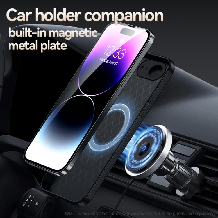 Funda para teléfono de piel de lichi con cobertura total magnética y resistente a los golpes, For iPhone 17e / 16e, For iPhone 17 Pro Max, For iPhone 17 Pro, For iPhone 17, For iPhone Air, For iPhone 16 Pro Max, For iPhone 16 Pro, For iPhone 16 Plus