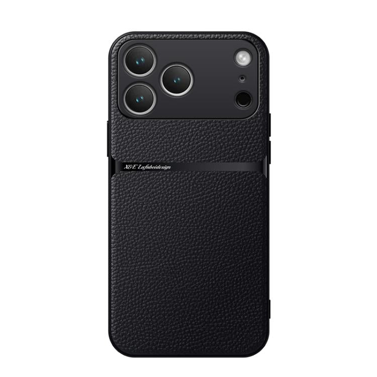 Funda para teléfono de piel de lichi con cobertura total magnética y resistente a los golpes, For iPhone 18 Pro, For iPhone 18 Pro Max, For iPhone 17e / 16e, For iPhone 17 Pro Max, For iPhone 17 Pro, For iPhone 17, For iPhone Air, For iPhone 16 Pro Max
