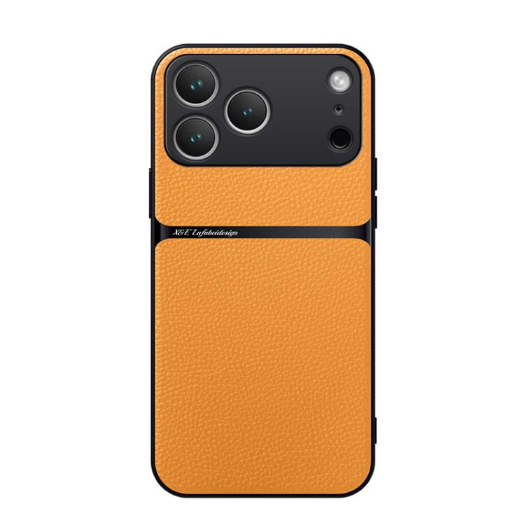 Funda para teléfono de piel de lichi con cobertura total magnética y resistente a los golpes, For iPhone 18 Pro, For iPhone 18 Pro Max, For iPhone 17e / 16e, For iPhone 17 Pro Max, For iPhone 17 Pro, For iPhone 17, For iPhone Air, For iPhone 16 Pro Max