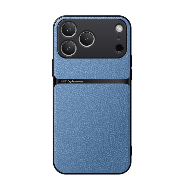 Funda para teléfono de piel de lichi con cobertura total magnética y resistente a los golpes, For iPhone 18 Pro, For iPhone 18 Pro Max, For iPhone 17e / 16e, For iPhone 17 Pro Max, For iPhone 17 Pro, For iPhone 17, For iPhone Air, For iPhone 16 Pro Max