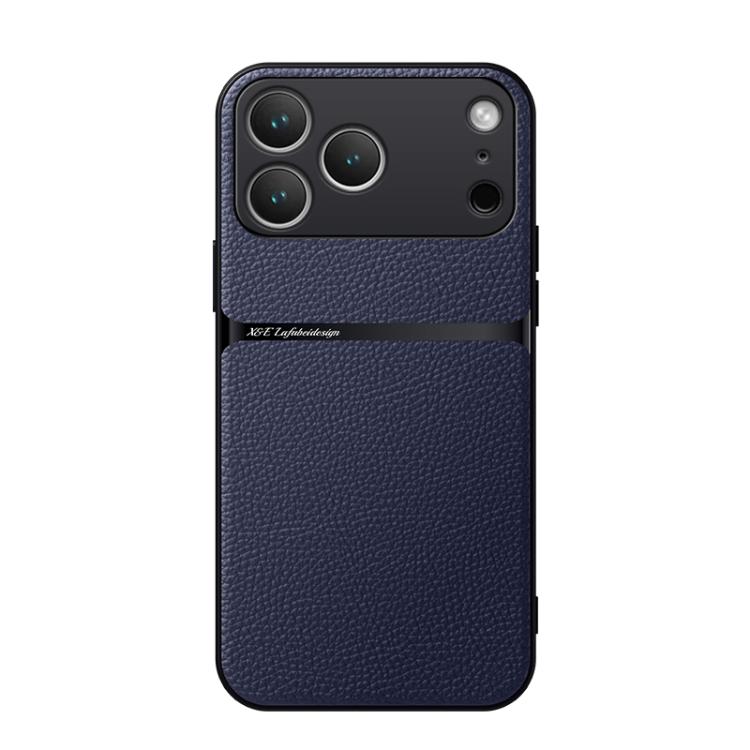Funda para teléfono de piel de lichi con cobertura total magnética y resistente a los golpes, For iPhone 18 Pro, For iPhone 18 Pro Max, For iPhone 17e / 16e, For iPhone 17 Pro Max, For iPhone 17 Pro, For iPhone 17, For iPhone Air, For iPhone 16 Pro Max