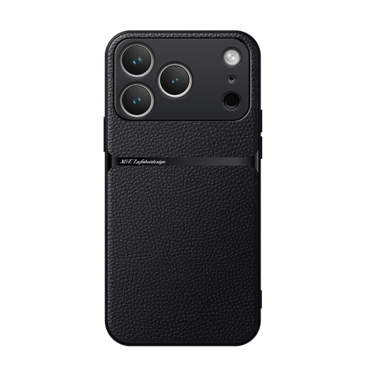 Funda para teléfono de piel de lichi con cobertura total magnética y resistente a los golpes, For iPhone 18 Pro, For iPhone 18 Pro Max, For iPhone 17e / 16e, For iPhone 17 Pro Max, For iPhone 17 Pro, For iPhone 17, For iPhone Air, For iPhone 16 Pro Max