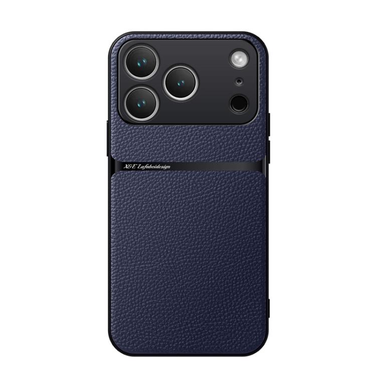 Funda para teléfono de piel de lichi con cobertura total magnética y resistente a los golpes, For iPhone 18 Pro, For iPhone 18 Pro Max, For iPhone 17e / 16e, For iPhone 17 Pro Max, For iPhone 17 Pro, For iPhone 17, For iPhone Air, For iPhone 16 Pro Max