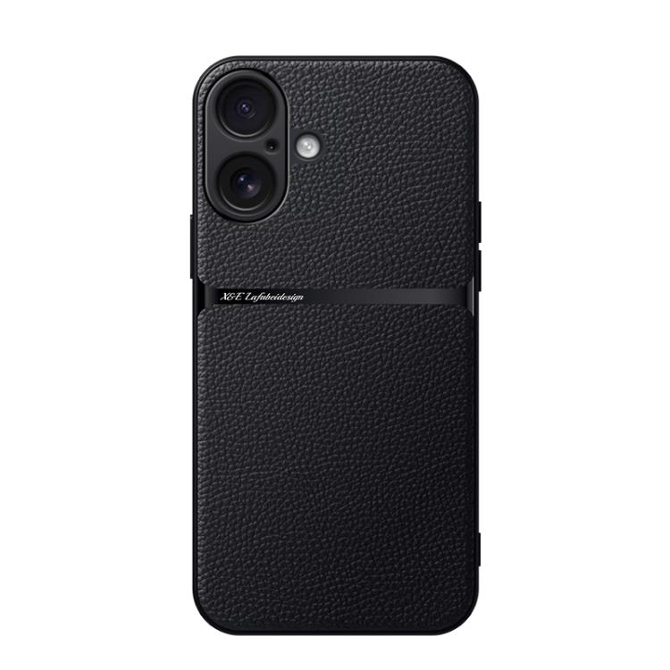 Funda para teléfono de piel de lichi con cobertura total magnética y resistente a los golpes, For iPhone 18 Pro, For iPhone 18 Pro Max, For iPhone 17e / 16e, For iPhone 17 Pro Max, For iPhone 17 Pro, For iPhone 17, For iPhone Air, For iPhone 16 Pro Max