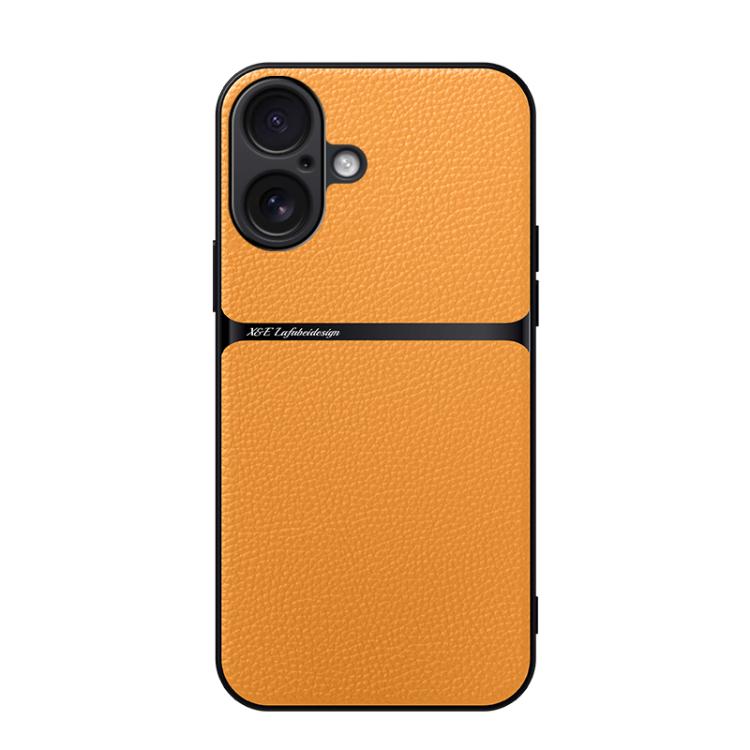 Funda para teléfono de piel de lichi con cobertura total magnética y resistente a los golpes, For iPhone 18 Pro, For iPhone 18 Pro Max, For iPhone 17e / 16e, For iPhone 17 Pro Max, For iPhone 17 Pro, For iPhone 17, For iPhone Air, For iPhone 16 Pro Max