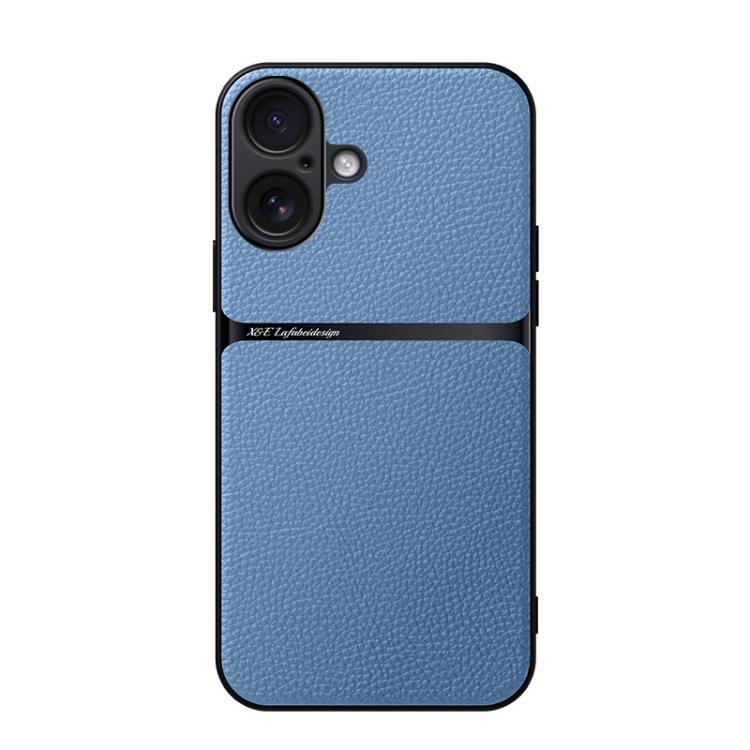 Funda para teléfono de piel de lichi con cobertura total magnética y resistente a los golpes, For iPhone 18 Pro, For iPhone 18 Pro Max, For iPhone 17e / 16e, For iPhone 17 Pro Max, For iPhone 17 Pro, For iPhone 17, For iPhone Air, For iPhone 16 Pro Max